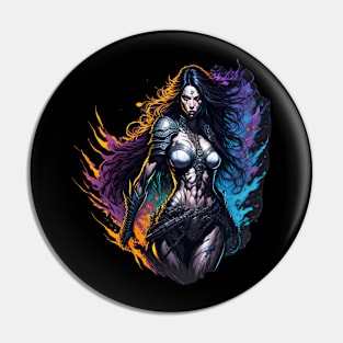 Warrior Girl Pin