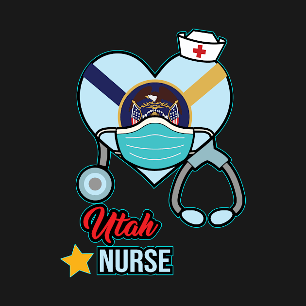 Utah Nurse - Love RN LPN CNA State Nursing Gift by ScottsRed