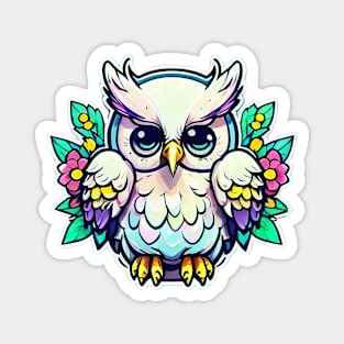 "Mystical Elegance: A Creative and Exquisitely Beautiful Owl Design" Magnet