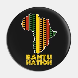 Bantu Nation Africa Zulu Shield Safari African Pattern Pin