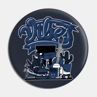 Vibes Brave Blue Sneaker Art Pin