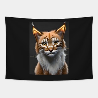 Lynx Cat - Modern Digital Art Tapestry