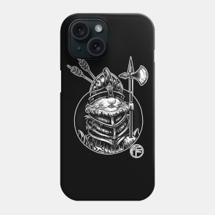 Ferret Knight - White Outlined Version Phone Case