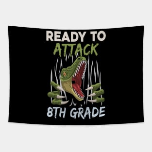 Dinosaur Kids Ready To Attack 8Th Grade Boys Back To School Tapestry