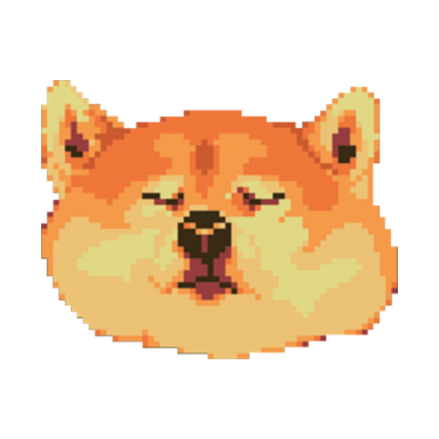 Shiba Inu Doge sleepy zZz - Pixel Art - Doge - Máscara | TeePublic MX