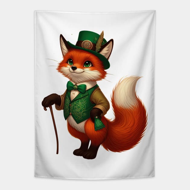 St Patricks Fox Tapestry by Chromatic Fusion Studio