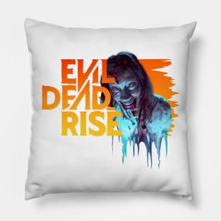 Evil Dead Rise Movie 2023 graphic design by ironpalette Pillow