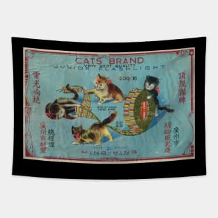 VINTAGE FIRECRACKER CATS BRAND Tapestry