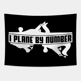 I Plane By Number Sticker Tapestry