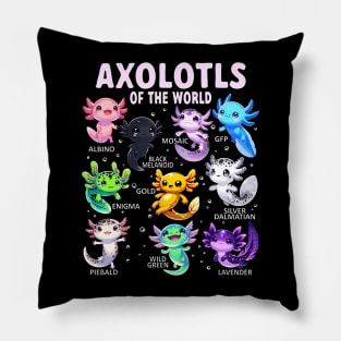 Axolotls Of The World Pillow