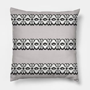 border black and withe Pillow