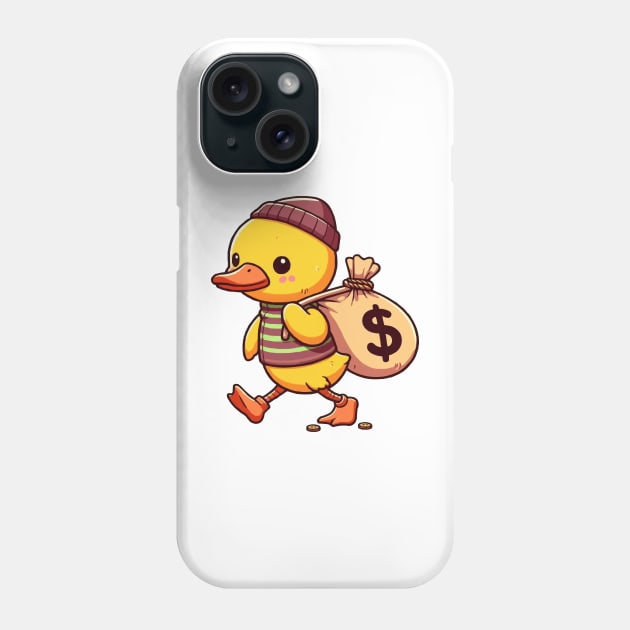 robber duck cartoon Phone Case by fikriamrullah