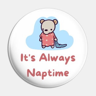 It's Always Naptime for this Cute Polar Bear Cub Pin