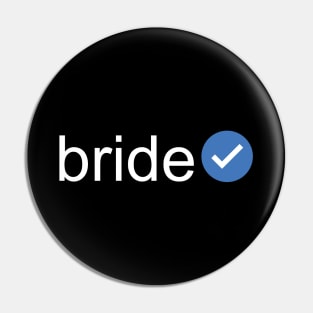 Verified Bride (White Text) Pin