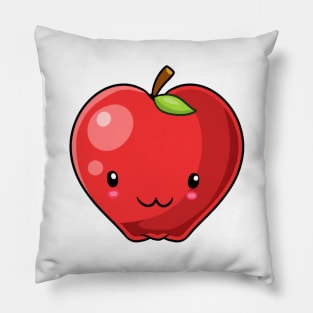 Kawaii apple fruit (red) Pillow