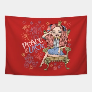 Fashionable girl princess Tapestry