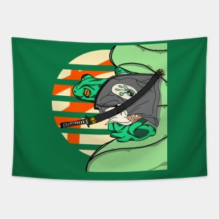 Samurai Frog Ronin - Summer Frog - Frogmurai Tapestry