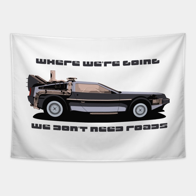 Back to the Future - DeLorean Tapestry by GalfiZsolt