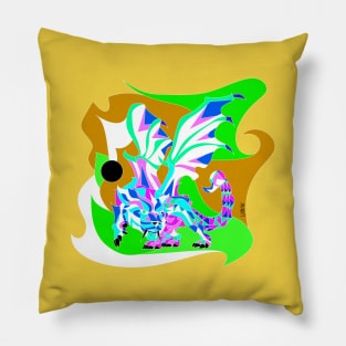 kaiju manticore ecopop monster art beast Pillow