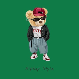 Hip hop bear cartoon T-Shirt