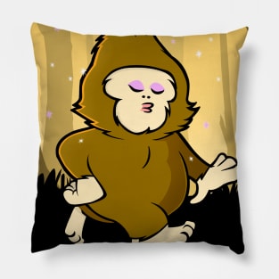 Sass-Quatch, the Sassiest Bigfoot of Them All Pillow