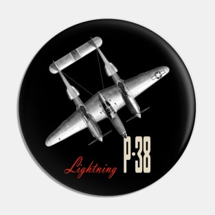 P-38 Lightning WW2 fighter aircraft airplane Pin