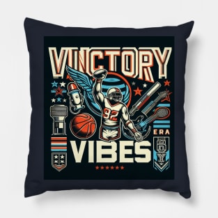 Victory Vibes T-shirt design Pillow