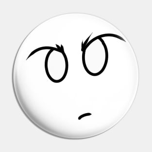 Confused face Pin