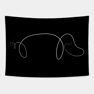 Dog Puppy | One Line Artist | Minimal Art | One Line Art | Minimalist Tapestry