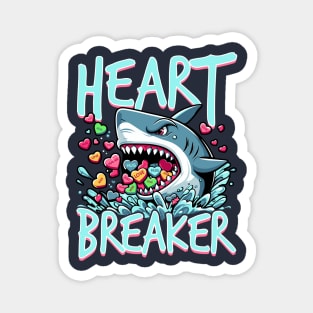 Heartbreaker shark eating hearts Valentine's Day Magnet