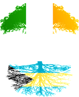 Irish Grown With Bahamian Roots - Gift for Bahamian With Roots From Bahamas Magnet