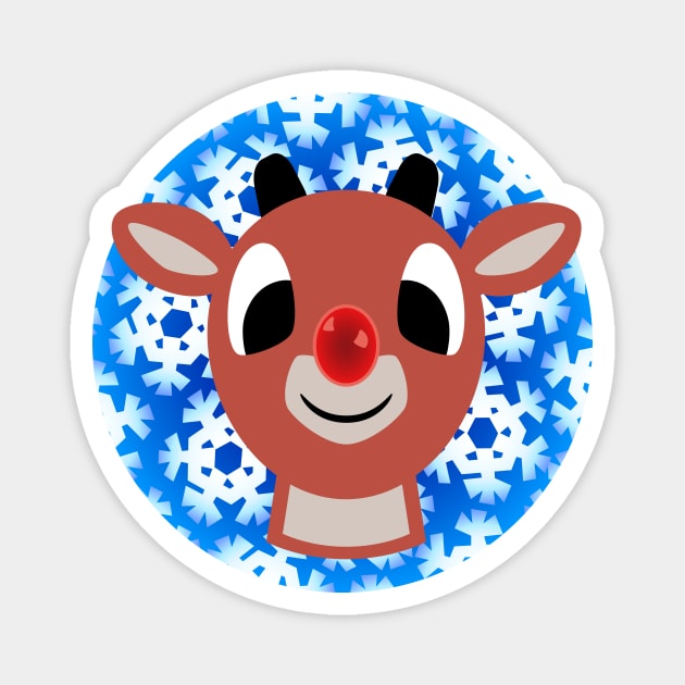 Hello Rudolph Magnet by JPenfieldDesigns