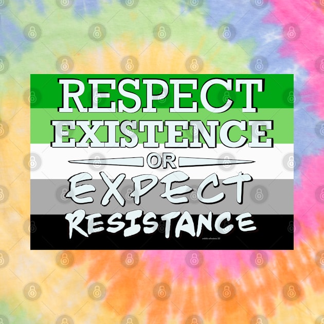 Respect Exsistence or Expect Resistance, Agender Pride Flag by aadventures