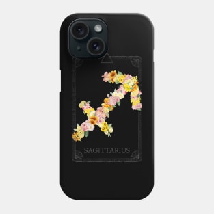 Floral Zodiac Sign: Sagittarius Phone Case