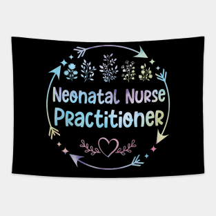 Neonatal Nurse Practitioner cute floral watercolor Tapestry