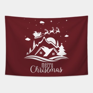 Merry Christmas [white] Tapestry