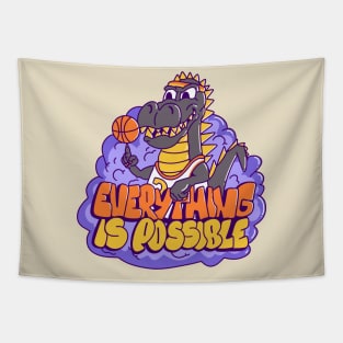 Basketball Dino Tapestry