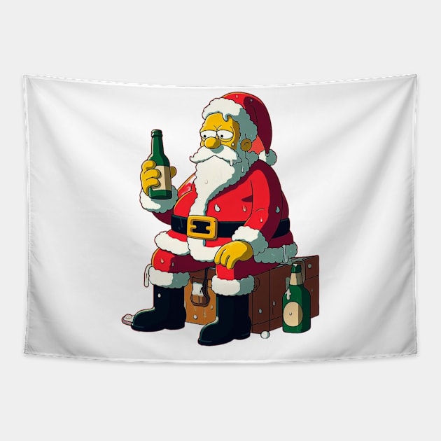 Drunk Santa Tapestry by HSPtees