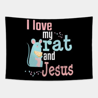 Rat Pet Owner Jesus Christ Tapestry