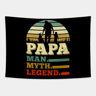 Papa Man Myth Legend Father's Day Gifts Tapestry