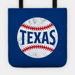 Texas Retro Baseball - Blue Tote