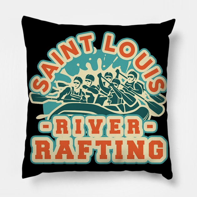 Saint Louis whitewater rafting Pillow by SerenityByAlex