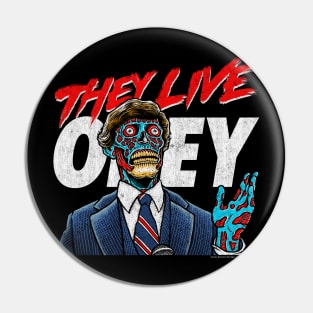 They Live, DISTRESSED, John Carpenter, Cult Classic Pin