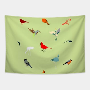 Tropical summer Birds Tapestry