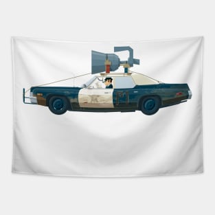 The Blues Brother's Bluesmobile Tapestry