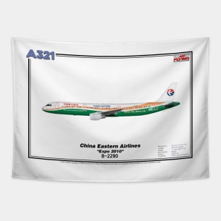 Airbus A321 - China Eastern Airlines "Expo 2010" (Art Print) Tapestry