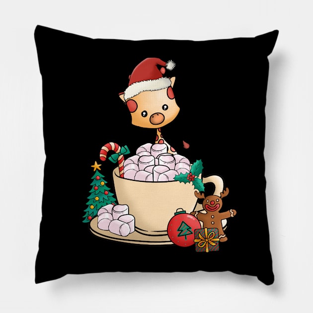 Cute and Lovely Animals with Christmas Vibes Pillow by Gomqes