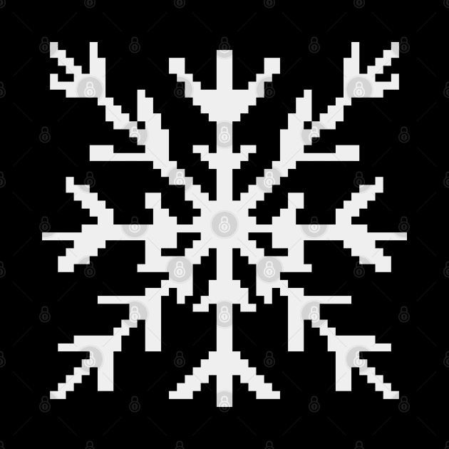 White snowflake pixel art by Xatutik-Art