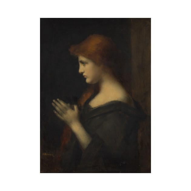 Young Woman Praying by Jean-Jacques Henner by Classic Art Stall