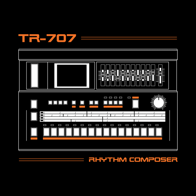 TR-707 Vintage Drum Machine by Atomic Malibu